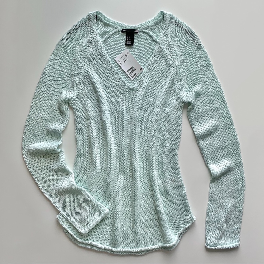 NWT H&M Knit Croshet Sweater - Picture 6 of 7